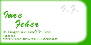 imre feher business card
